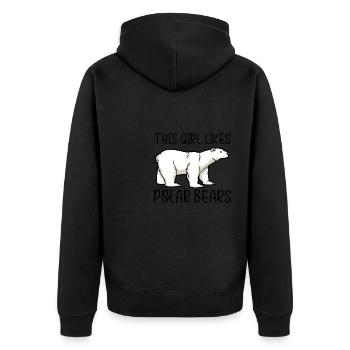 Un dicton ironique : « Mignons ours polaires - Veste à capuche bio Premium Unisexe - noir - Dos - Nico (187cm)