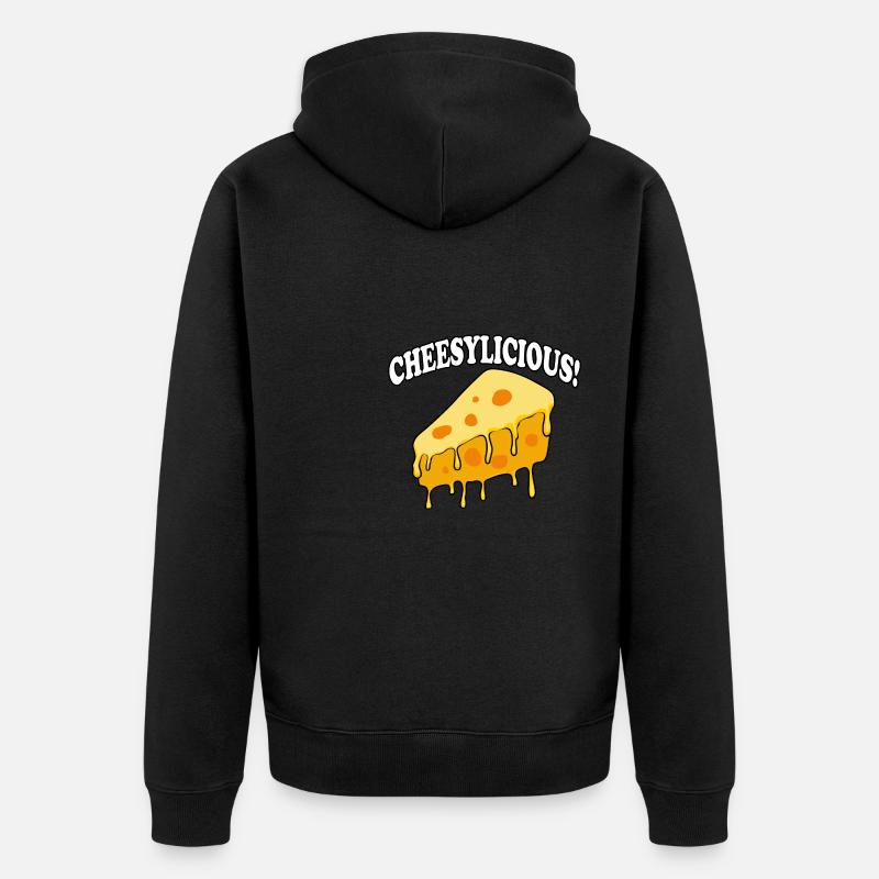 Cheesylicious Cheesemaking Bio-Lebensmittel Käse - Unisex Premium Bio Zip Hoodie - Schwarz