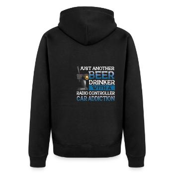 RC Auto Hobby Spruch Ferngestuertes Auto - Unisex Premium Bio Zip Hoodie - Schwarz - Hinten - Nico (187cm)