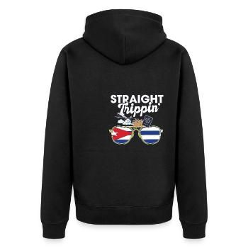 Straight Trippin' Cuba Vacation Tour Voyage - Veste à capuche bio Premium Unisexe - noir - Dos - Nico (187cm)