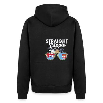 Straight Trippin' Fiji Vacation Tour Voyage - Veste à capuche bio Premium Unisexe - noir - Dos - Nico (187cm)