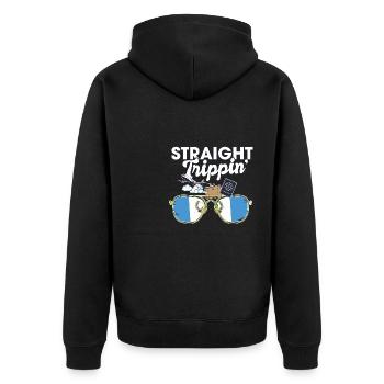 Straight Trippin' Guatemala Vacances Tour Voyage - Veste à capuche bio Premium Unisexe - noir - Dos - Nico (187cm)