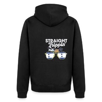 Straight Trippin' ' Honduras Vacances Tour Voyage - Veste à capuche bio Premium Unisexe - noir - Dos - Nico (187cm)