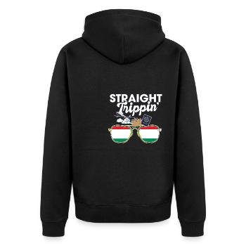 Straight Trippin' Hungary Vacation Tour Voyage - Veste à capuche bio Premium Unisexe - noir - Dos - Nico (187cm)