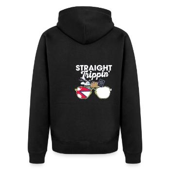Straight Trippin' Népal Vacances Tour Voyage - Veste à capuche bio Premium Unisexe - noir - Dos - Nico (187cm)