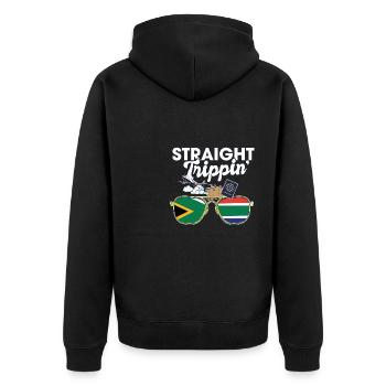 Voyage en Afrique du Sud - Veste à capuche bio Premium Unisexe - noir - Dos - Nico (187cm)