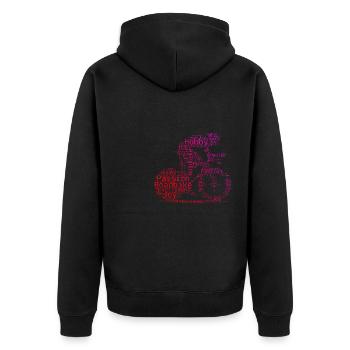 Road Bike Road Cyclist Road Bike Road Cycling - Unisex Premium Organic Zip Hoodie - black - Back - Nico (187cm)