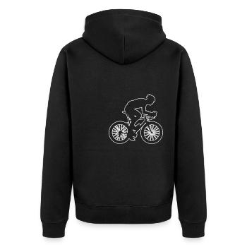 Vélo de route pour hommes Vélo de route Vélo de route Vélo de route - Veste à capuche bio Premium Unisexe - noir - Dos - Nico (187cm)