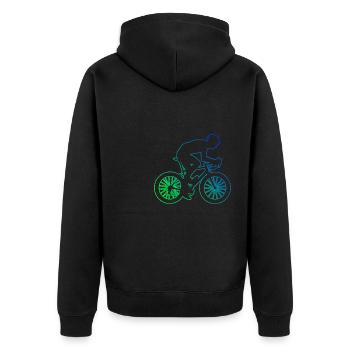 Road Bike Women's Road Cycling Road Cyclist - Unisex Premium Organic Zip Hoodie - black - Back - Nico (187cm)