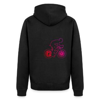 Vélo de route pour hommes Vélo de route Vélo de route Vélo de route - Veste à capuche bio Premium Unisexe - noir - Dos - Nico (187cm)