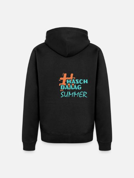Summer - Unisex Premium Bio Zip Hoodie - Schwarz