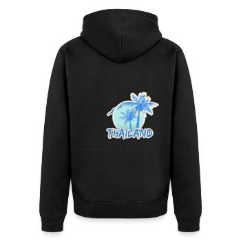 Vacances Thaïlande - Veste à capuche bio Premium Unisexe - noir - Dos - Nico (187cm)