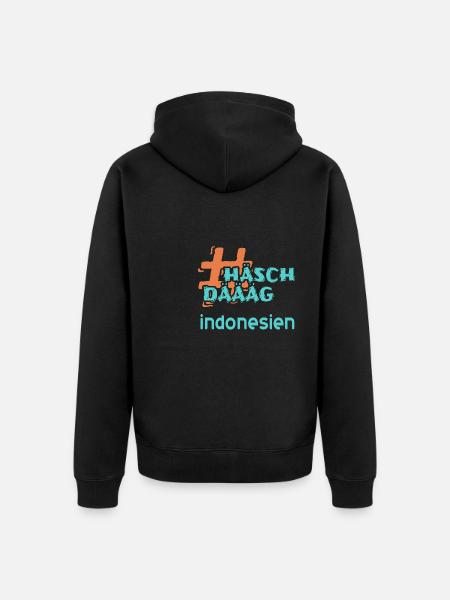 indonesien - Unisex Premium Bio Zip Hoodie - Schwarz