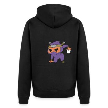 Feu de camp Guimauve Mignon Enfants Smore Ninja - Veste à capuche bio Premium Unisexe - noir - Dos - Nico (187cm)