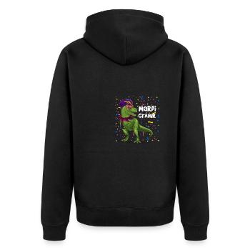 Pour me somethin Mister - Unisex Premium Organic Zip Hoodie - black - Back - Nico (187cm)