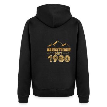 Alpiniste 1980 - Veste à capuche bio Premium Unisexe - noir - Dos - Nico (187cm)