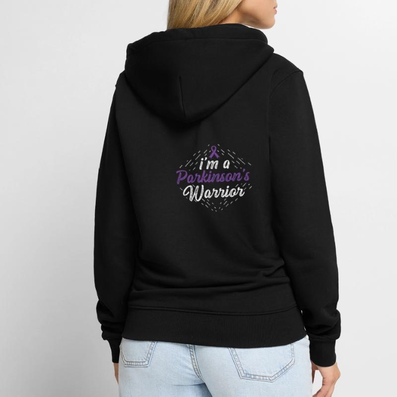 Parkinsons Warrior. Überlebender oder Krieger Gift Unisex Premium Bio Zip Hoodie