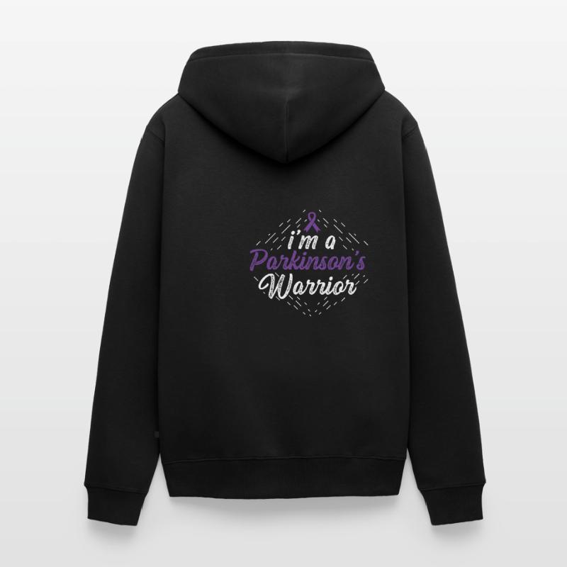Parkinsons Warrior. Überlebender oder Krieger Gift Unisex Premium Bio Zip Hoodie