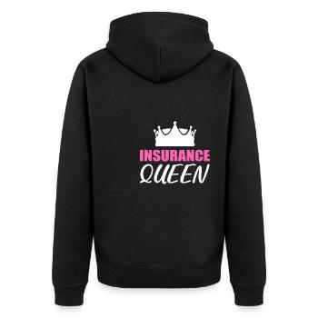 Assurance Queen Assureur Cadeau - Veste à capuche bio Premium Unisexe - noir - Dos - Nico (187cm)
