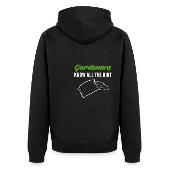 Know all dirt gardener poison - Unisex Premium Organic Zip Hoodie - black - Back - Nico (187cm)