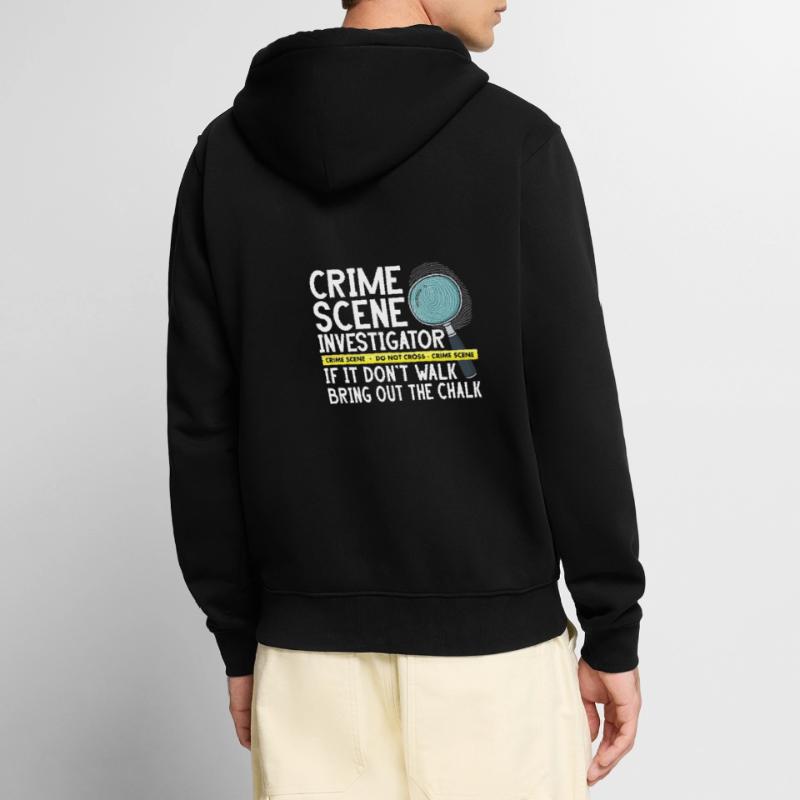 Spurensicherung - Kripo Polizei Kriminaltechnik Unisex Premium Bio Zip Hoodie
