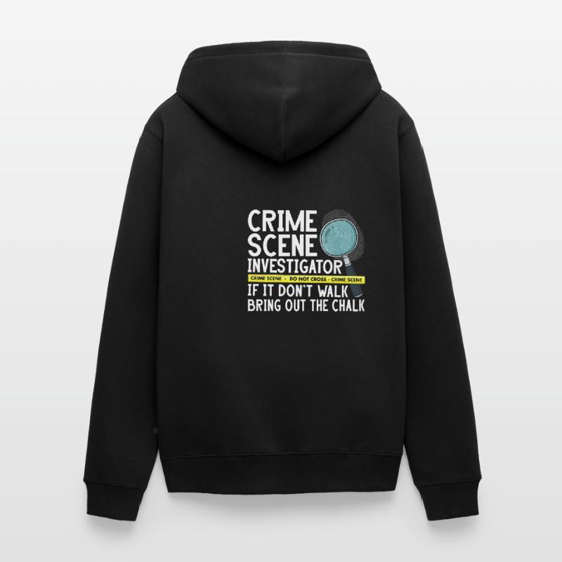 Spurensicherung - Kripo Polizei Kriminaltechnik Unisex Premium Bio Zip Hoodie