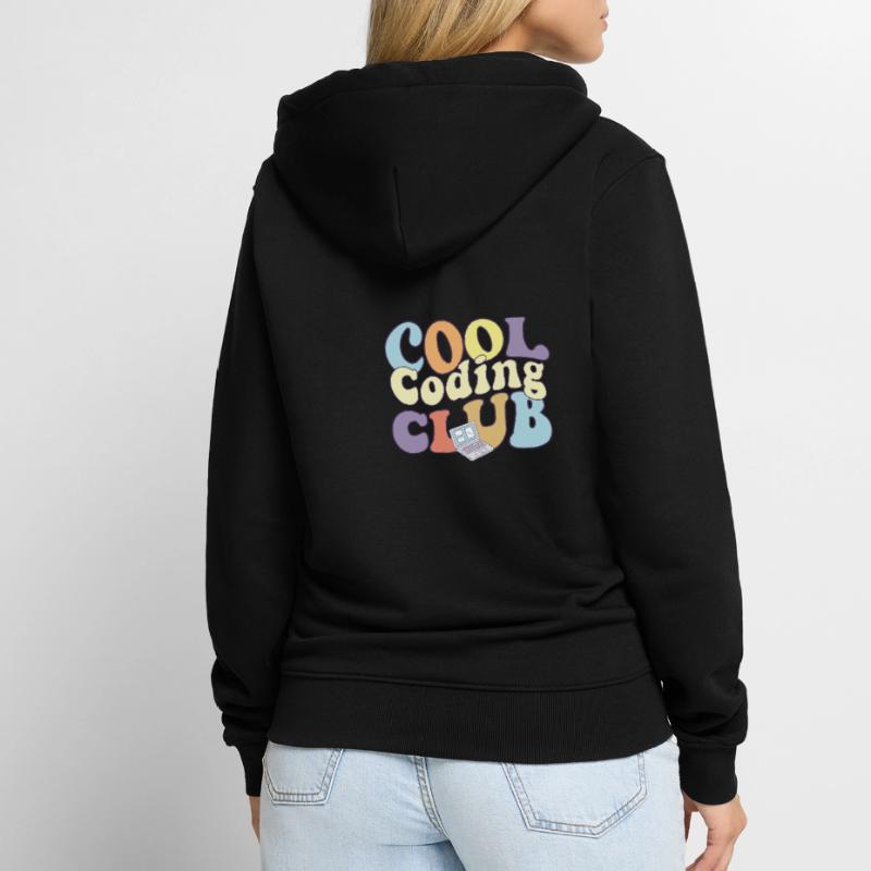 Cool Coding Club Computer Programmer Coder Unisex Premium Bio Zip Hoodie