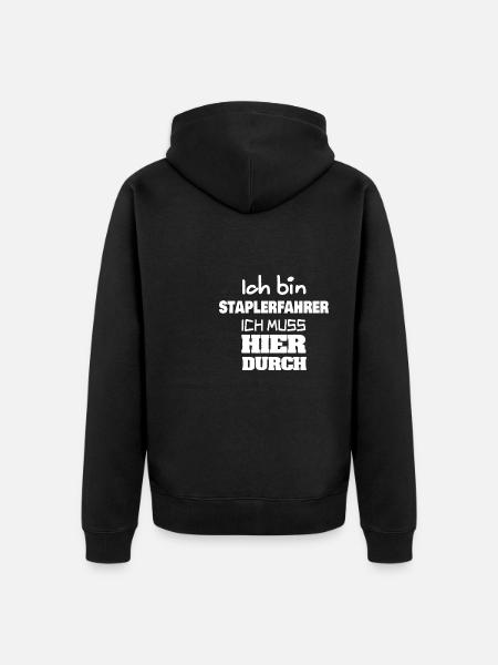 Occupation: Forklift driver - Unisex Premium Organic Zip Hoodie - black