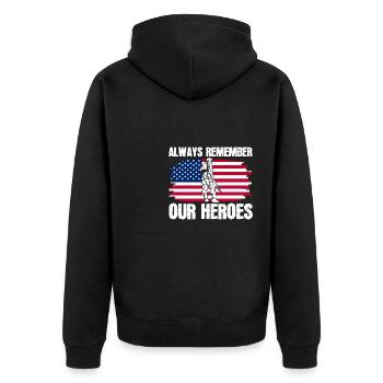 Le Memorial Day se souvient toujours de nos héros militaires - Veste à capuche bio Premium Unisexe - noir - Dos - Nico (187cm)