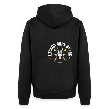 I Teach Rockstars Music Teacher Teaching Music - Unisex Premium Bio Zip Hoodie - Schwarz - Hinten - Nico (187cm)