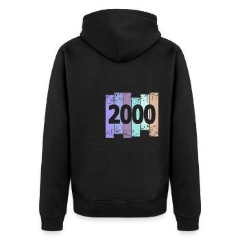 2000 - Veste à capuche bio Premium Unisexe - noir - Dos - Nico (187cm)