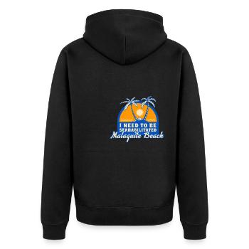 J’ai besoin d’être seahabilité Malaquite Beach - Veste à capuche bio Premium Unisexe - noir - Dos - Nico (187cm)
