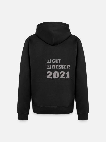 2021 - Unisex Premium Bio Zip Hoodie - Schwarz