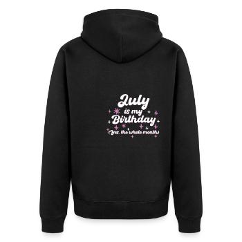 Juillet est mon anniversaire Oui Tout le mois Né en - Veste à capuche bio Premium Unisexe - noir - Dos - Nico (187cm)