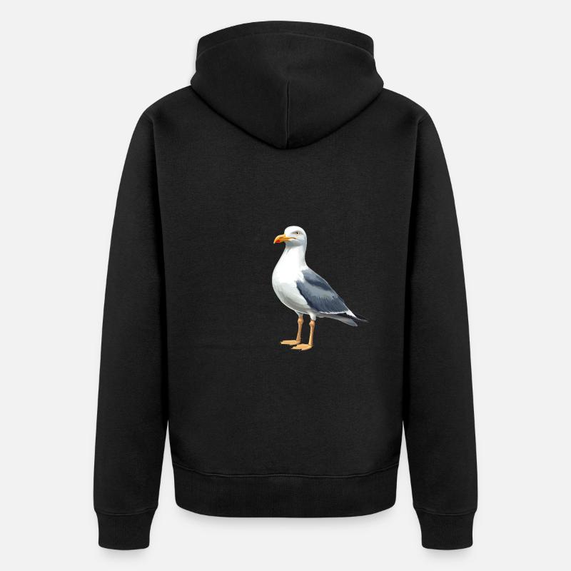 Mouettes Mouette - Veste à capuche bio Premium Unisexe - noir