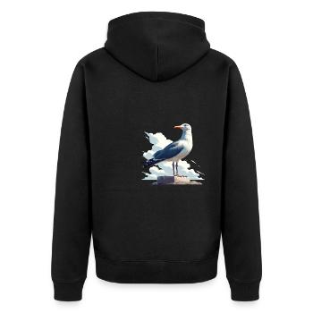 Mouettes Mouette - Veste à capuche bio Premium Unisexe - noir - Dos - Nico (187cm)