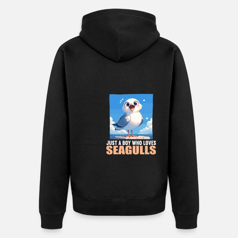 Mouettes Mouette - Veste à capuche bio Premium Unisexe - noir