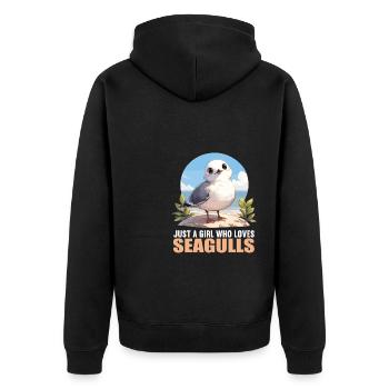 Mouettes Mouette - Veste à capuche bio Premium Unisexe - noir - Dos - Nico (187cm)