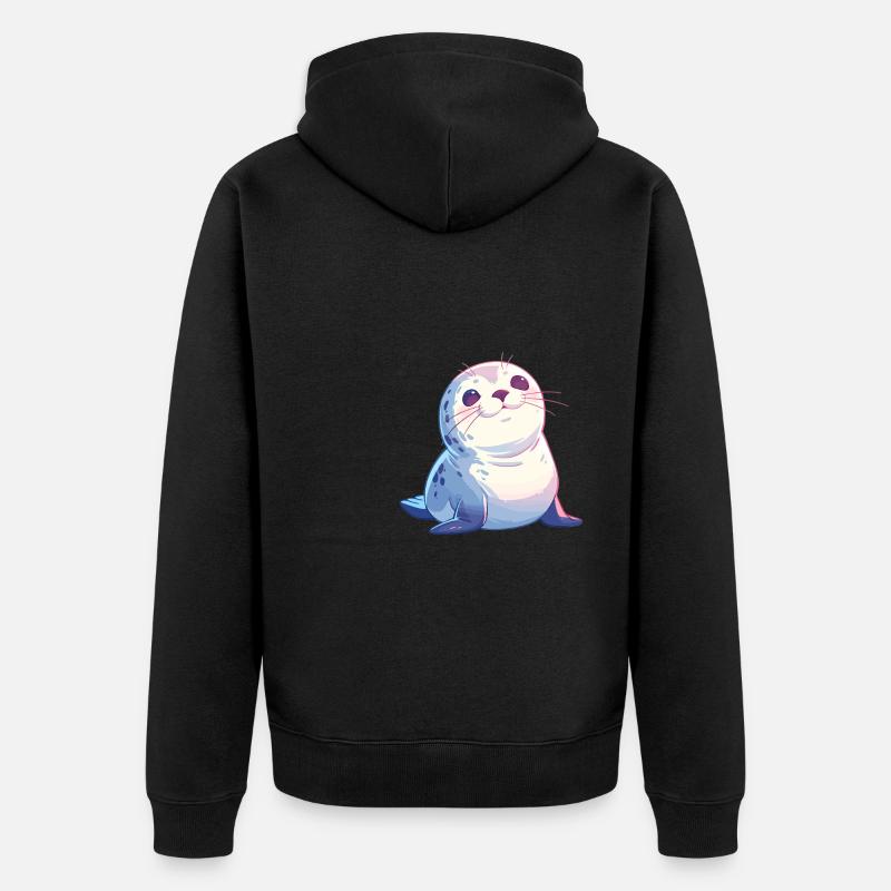 Joints, Phoque - Veste à capuche bio Premium Unisexe - noir