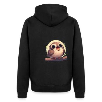Moineaux Moineau - Veste à capuche bio Premium Unisexe - noir - Dos - Nico (187cm)