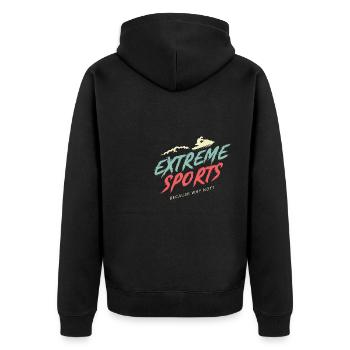 Sports extrêmes Adrénaline Addictive Cadeau - Veste à capuche bio Premium Unisexe - noir - Dos - Nico (187cm)
