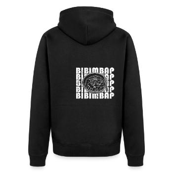 Bibimbap Korean Cuisine National Asia Rice - Unisex Premium Organic Zip Hoodie - black - Back - Nico (187cm)