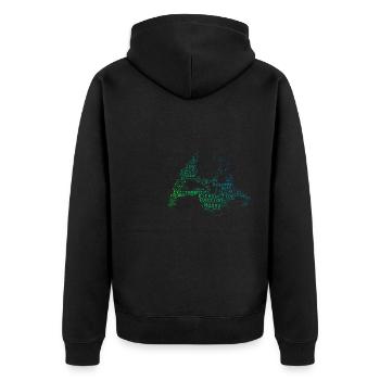 Kitesurfers Hommes Femme Kiting Kitesurf - Veste à capuche bio Premium Unisexe - noir - Dos - Nico (187cm)