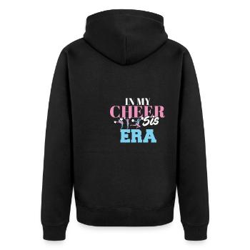 In My Cheer Sis Era Cheering Dance Member Proud - Unisex Premium Organic Zip Hoodie - black - Back - Nico (187cm)