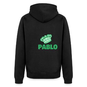 Pablo comme prénom - Veste à capuche bio Premium Unisexe - noir - Dos - Nico (187cm)