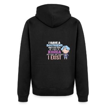 J’ai un petit ami Kpop Idol Fan K Drama Lover I - Veste à capuche bio Premium Unisexe - noir - Dos - Nico (187cm)