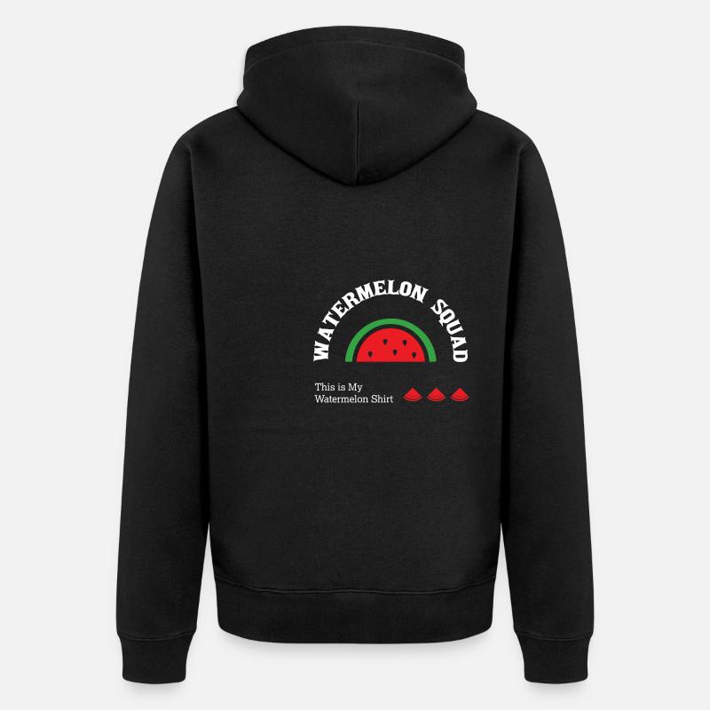 Melon tropical d'été Watermelon Squad - Veste à capuche bio Premium Unisexe - noir