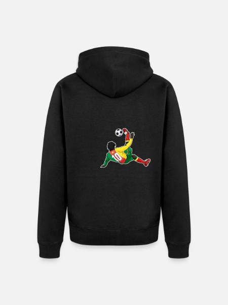 Équipe du Cameroun de football I Football Cameroun - Veste à capuche bio Premium Unisexe - noir