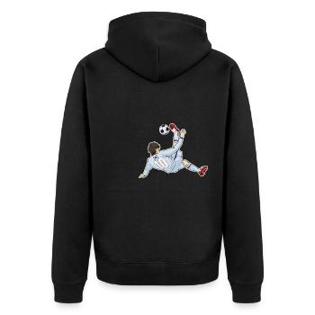 Équipe de Corée du Sud de football I Football - Veste à capuche bio Premium Unisexe - noir - Dos - Nico (187cm)