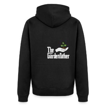 Garten Motiv Gärtner & Gärtnerin Spruch - Unisex Premium Bio Zip Hoodie - Schwarz - Hinten - Nico (187cm)